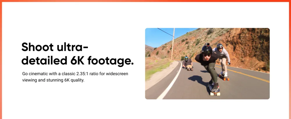 Insta360 ONE RS Twin Edition  Waterproof 4K 60fps Action Camera & 5.7K 360 Camera with Interchangeable Lenses, Stabilization, 48MP Photo, Active HDR, AI Editing Standalone - 6K Widescreen Mode