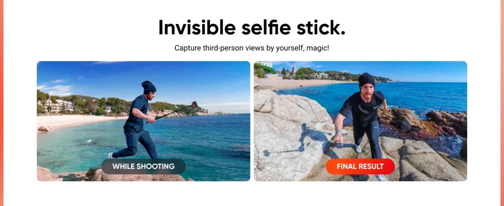 Insta360 ONE RS Twin Edition  Waterproof 4K 60fps Action Camera & 5.7K 360 Camera with Interchangeable Lenses, Stabilization, 48MP Photo, Active HDR, AI Editing Standalone - product information 6