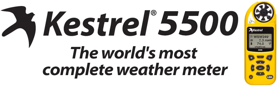 Kestrel 5500 Weather Meter with Link and Vane Mount, Tan Tan Bluetooth LiNK Enabled - 5500 0855 5000 series
