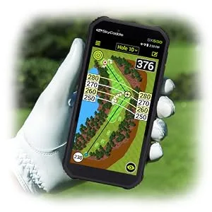 SkyCaddie SX550 Handheld Golf GPS Power Bundle | Includes PlayBetter Portable Charger and Protective Hard Case | Distance Rangefinder Device | 5.5" Display, 35,000 Maps, Dynamic HoleVue +Charger & Hard Case SX550 - 2021 SkyCaddie SX550 Handheld Golf GPS