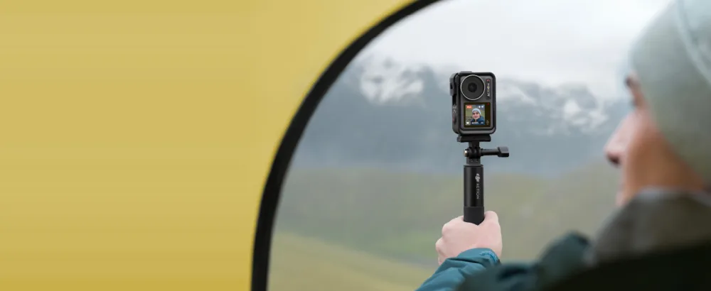 DJI Osmo Action 3 Adventure Combo, Waterproof Action Camera with 4K HDR, 10-Bit Color Depth, HorizonSteady, Cold Resistant & Long-Lasting, Extension Rod, Vlogging Camera for YouTube Adventure Combo Single - waterproof action camera