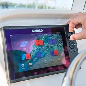 Simrad Cruise 7-7-inch GPS Chartplotter with 83/200 Transducer, Preloaded C-MAP US Coastal Maps - simrad cruise dial controls