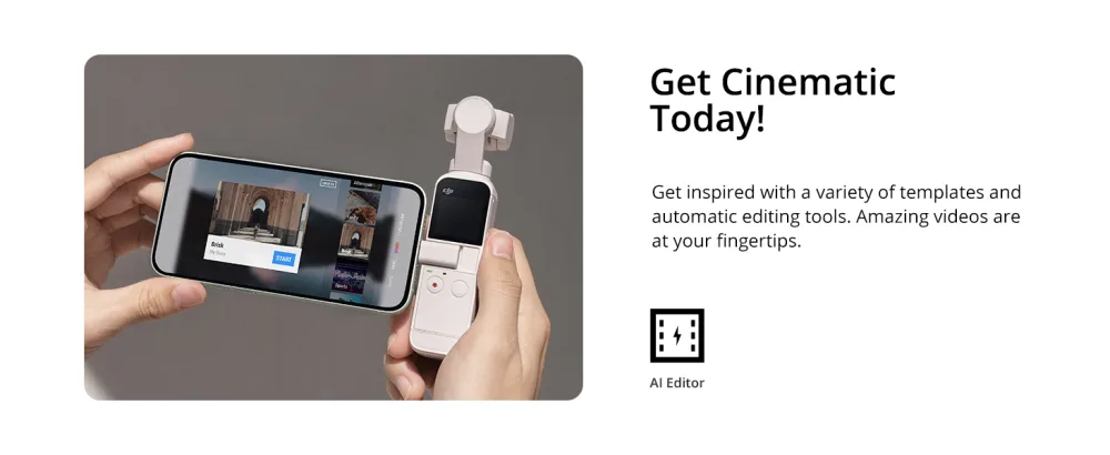 DJI Pocket 2 Creator Combo, 3 Axis Gimbal Stabilizer with 4K Camera, 1/1.7" CMOS, 64MP Photo, Face Tracking, YouTube, Vlog, Portable Video Camera for Android and iPhone, Black - Get Cinematic Today!