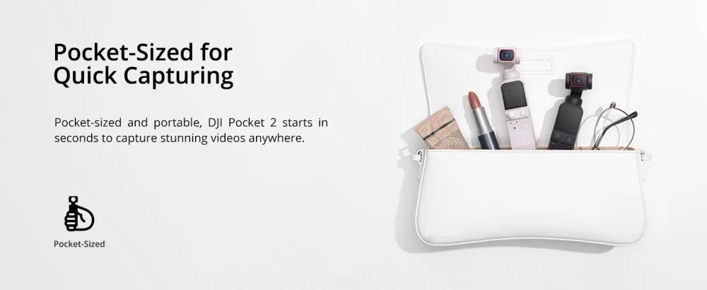 DJI Pocket 2 Creator Combo, 3 Axis Gimbal Stabilizer with 4K Camera, 1/1.7" CMOS, 64MP Photo, Face Tracking, YouTube, Vlog, Portable Video Camera for Android and iPhone, Black - Pocket-Sized for Quick Capturing
