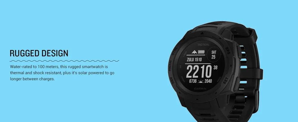Garmin Instinct 2 Solar, Tactical-Edition, GPS Outdoor Watch, Solar Charging Capabilities, Multi-GNSS Support, Tracback Routing, Coyote Tan Instinct 2 Solar Tactical (Coyote Tan) 45 MM Instinct 2 Solar Watch - Garmin Instinct 2 Solar Tactical