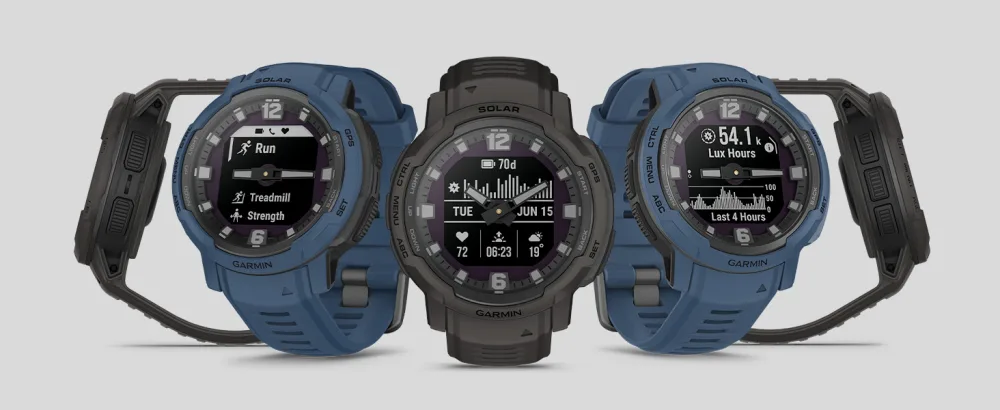 Garmin Instinct Crossover Solar, Rugged Hybrid Smartwatch with Solar Charging Capabilities, Analog Hands and Digital Display, Graphite Graphite Solar - Garmin Instinct Crossover Series