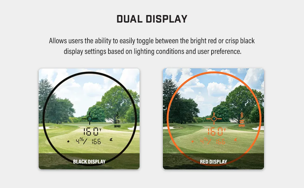 Bushnell Golf Pro X3 Golf Laser Rangefinder, Waterproof, Slope + Elements Compensation, Locking Slope Switch, Dual Display, Bite Magnet Mount - Bushnell Golf Pro X3