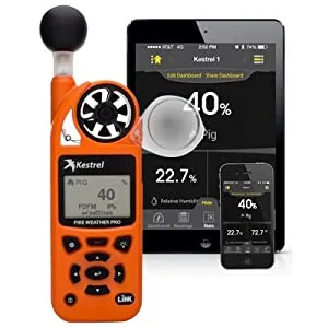 Kestrel 5400FW Fire Weather Meter Pro WBGT Meter with Link Compass, and Vane Mount - Kestrel Pro LiNK