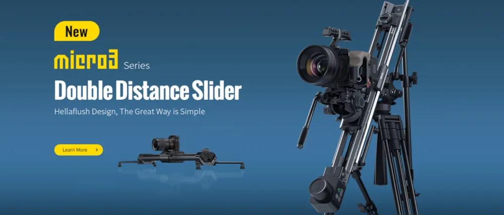 Zeapon Micro 3 E1000 Motorized Double Distance Camera Slider, Travel Distance 42.13 inch Hellaflush Design 4KG-12KG Payload - Zeapon Micro 3 Slider