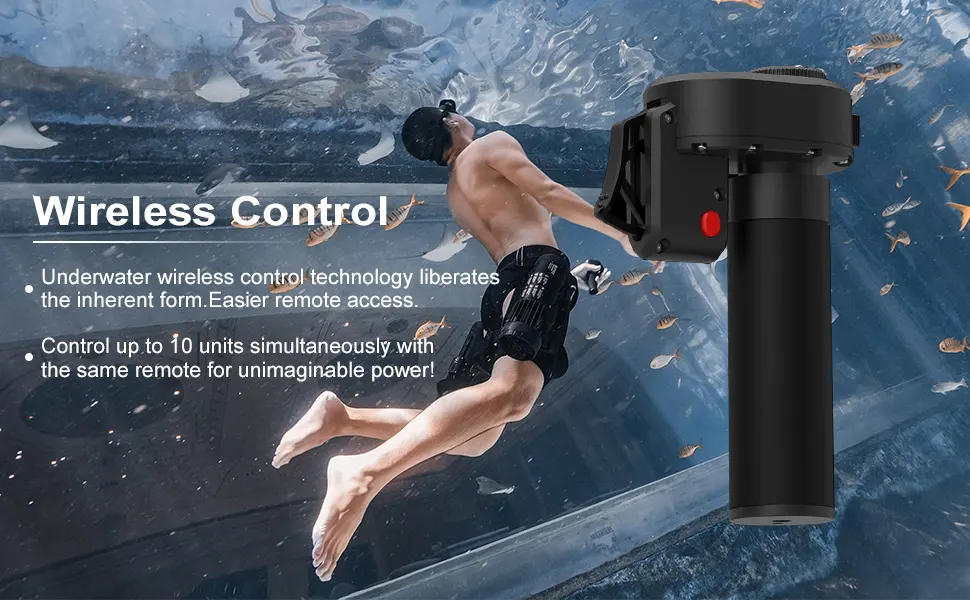 LEFEET Underwater Scooter S1 Pro with Action Camera Mount, Modular Sea Scooter, 40M Depth Rating for Diving, Snorkeling, Swimming - product information 24