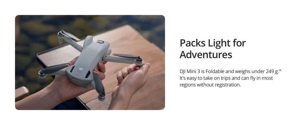 DJI Mini 3 Fly More Combo (DJI RC) - Lightweight and Foldable Mini Camera Drone with 4K HDR Video, 38-min Flight Time, True Vertical Shooting, and Intelligent Features - mini3 banner 4