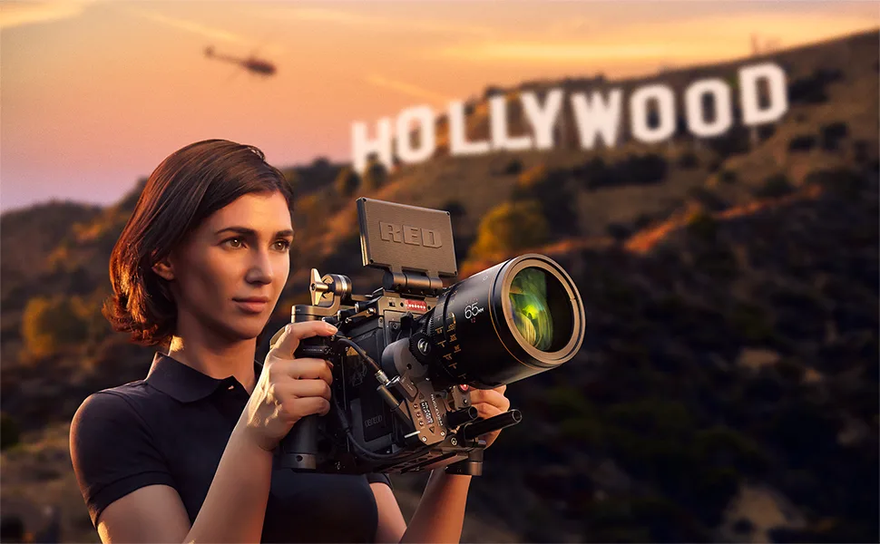 Tilta Nucleus-M: Wireless Lens Control System, Partial Kit IV | Follow Focus | WLC-T03-K4 - Nucleus M Wireless Follow Focus with RED Camera Hollywood sign