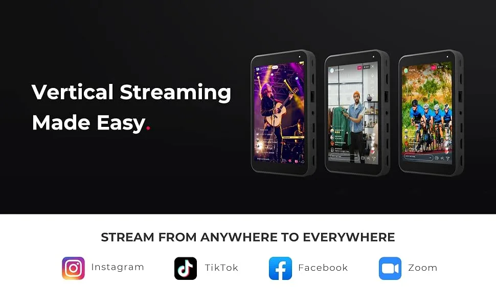 YoloLiv Instream, The Ultimate All-in-one Vertical Live Video Streaming Equipment Encoder, Switcher, Recorder, Monitor for Instagram, Tiktok - banner