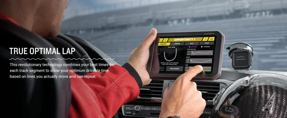 Garmin Catalyst, Driving Performance Optimizer for Motorsports and High Performance Driving, 6.95 inch with Wearable4U Pro Earbuds and MicroSD Bundle +MicroSD+EarBuds - true optimal map