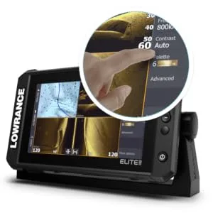 Lowrance Elite FS 9 Fish Finder with Active Imaging 3-in-1 Transducer, Preloaded C-MAP Contour+ Charts 9 Inch Active Imaging 3-in-1 - Elite FS - High res screen