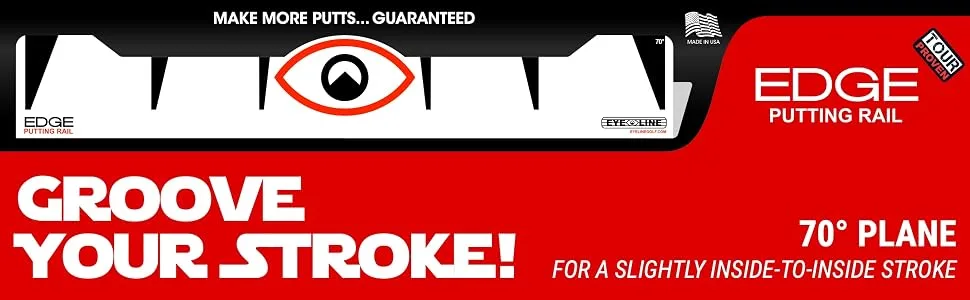EyeLine Golf Edge Putting Plane Rail (70-degrees) , White - Groove Your Stroke