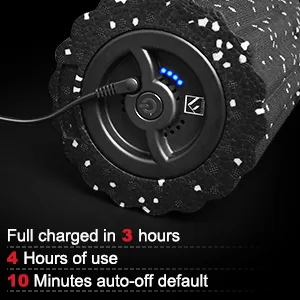 FITINDEX Electric Foam Roller 4 - Speed Vibrating Yoga Massage Muscle Roller, Deep Trigger Point Sports Massage, High-Intensity Massager Roller with Rechargeable Function - Black - electric foam roller