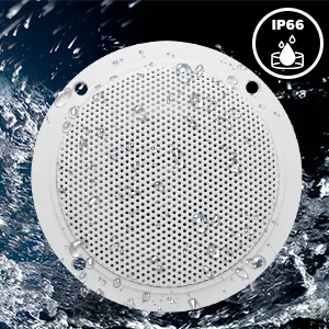 Herdio 4 Inches Waterproof Marine Bluetooth Ceiling Speakers for Bathroom Kitchen Home Outdoor Camper Golf Cart Boat with Flush Mount - product information 4