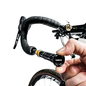 LEZYNE Dual Insert Bicycle Kit, Handlebar End Cap Multi-Tools, Includes Tubeless Tire Repair Kit with 5 Tire Strips & Tool Insert Kit, Bike Bar Plugs, Large - LEZYNE Handlebar Multi-Tool Stored in Bike Handlebar