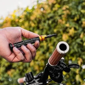 LEZYNE Dual Insert Bicycle Kit, Handlebar End Cap Multi-Tools, Includes Tubeless Tire Repair Kit with 5 Tire Strips & Tool Insert Kit, Bike Bar Plugs, Large - LEZYNE Tubeless Tire Kit, Handlebar, bar, end, caps, bike, Bicycles