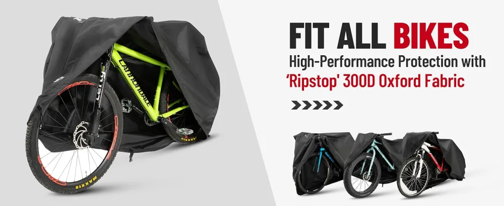 PRO BIKE TOOL Bicycle Cover for Outdoor Storage Large Travel - Fit all bikes High-Performance Protection with Ripstop 300D Oxford Fabric