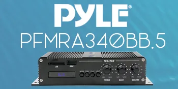 2-Channel Bluetooth Audio Marine Amplifier - 200 Watt Power Compact Weather Resistant Audio Amp Wireless Receiver System w/ MP3,USB,SD Reader,LCD Digital Screen-Pyle(PFMRA340BB.5) - Audio Marine Amplifier,Bluetooth Audio Amplifier,Marine Amplifier,Weather Resistant Audio Amplifier