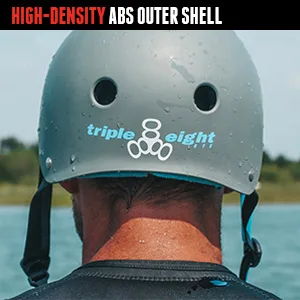 Triple Eight Sweatsaver Halo Water Helmet for Wakeboarding and Waterskiing Carbon Rubber Medium - high-density