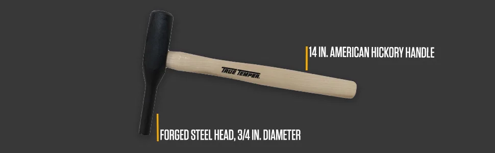 True Temper 20187200 Back-Out Punch, Black/Hickory - true temper, toughstrike, back-out punch, blacksmith punch