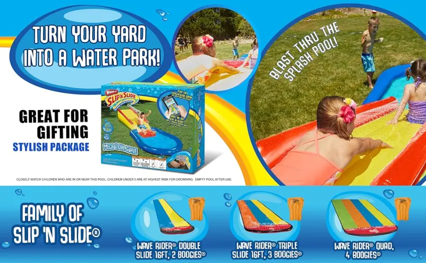 Wham-O Slip N Slide Water Knee Hockey - MEGA TIDAL WAVE