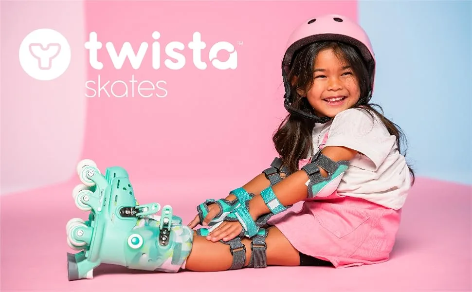 Yvolution Twista Skates Learner Training Skates for Beginner, 2 in 1 Adjustable Roller Skates, Converts from Tri-Wheel to Inline Skates, No Tool Needed for Girls Boys 2+ Years Old, US Size 7-11 Green - product information 7