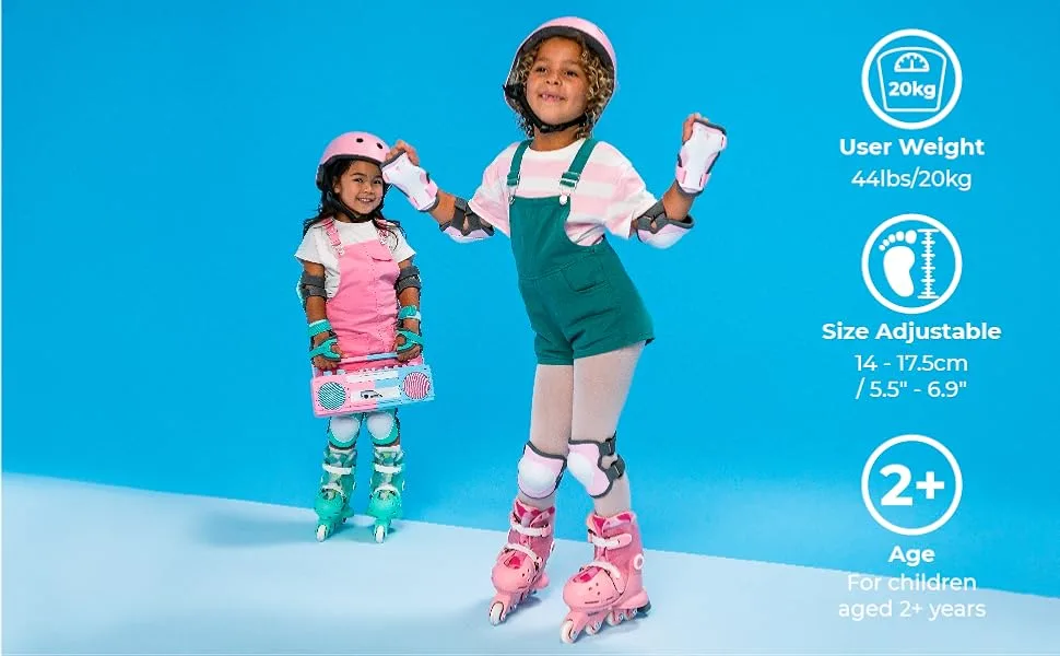 Yvolution Twista Skates Learner Training Skates for Beginner, 2 in 1 Adjustable Roller Skates, Converts from Tri-Wheel to Inline Skates, No Tool Needed for Girls Boys 2+ Years Old, US Size 7-11 Green - Twista Skates