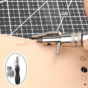 TLKKUE Leather Craft Tools Leather Working Tools Kit with Custom Storage Bag Leather Carving Tools Leather Craft Making for Cutting Punching Sewing Carving Stamping Leather Tooling Kit - product information 24