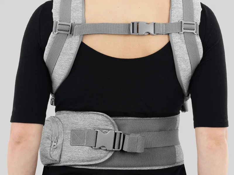 Chicco Sidekick Hip Seat Carrier - Titanium | Grey Titanium, Grey Sidekick - Back Support