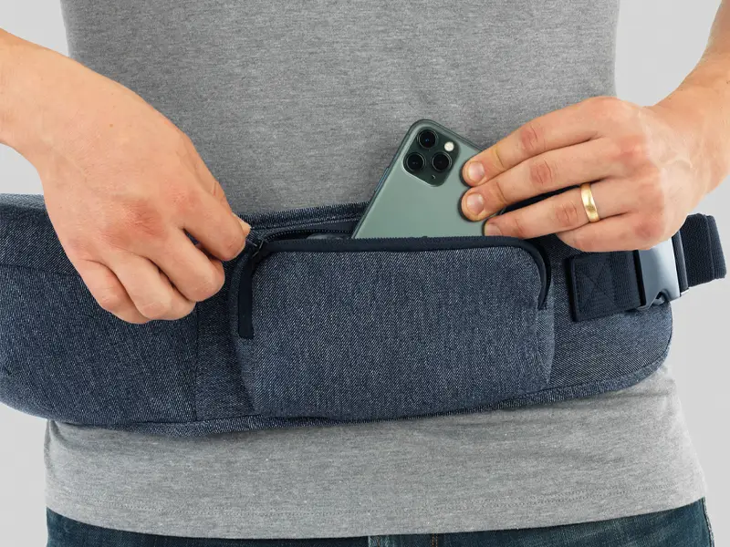 Chicco Sidekick Hip Seat Carrier - Titanium | Grey Titanium, Grey Sidekick - Hip Seat Storage