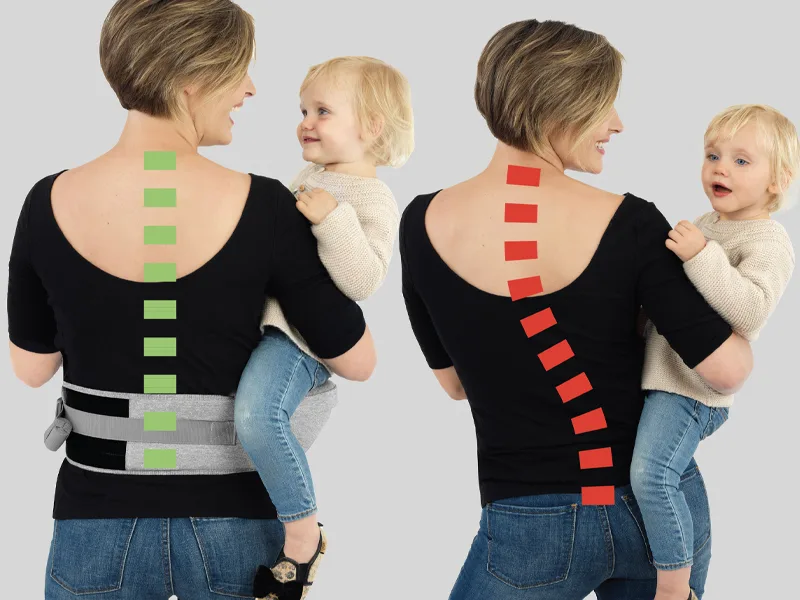 Chicco Sidekick Hip Seat Carrier - Titanium | Grey Titanium, Grey Sidekick - Parent Comfort