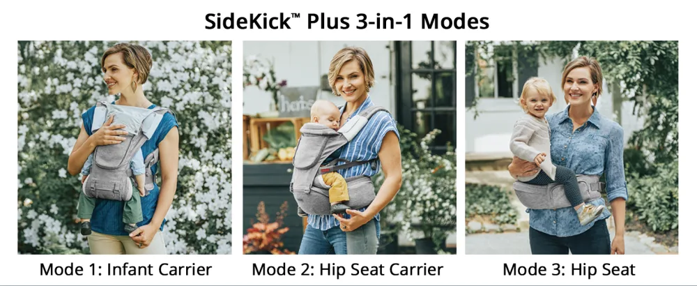 Chicco Sidekick Hip Seat Carrier - Titanium | Grey Titanium, Grey Sidekick - Sidekick