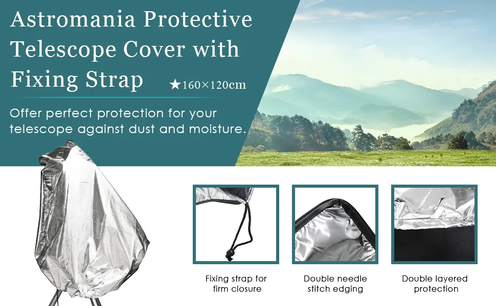 Astromania Protective Telescope Cover with Fixing Strap, Diameter 30.1" - Protect Your Telescope Against dust, Moisture and More - product information 1