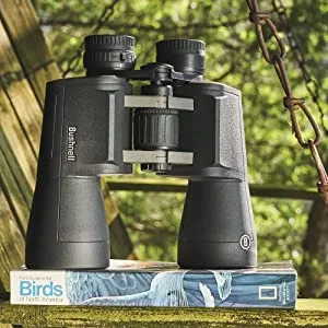 Bushnell PowerView 2 Binoculars 20x50 - Bushnell Powerview 2 Binoculars on a bird watching book