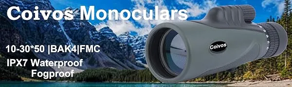 10-30x50 Monoculars for Adults High Powered, Monocular Telescope with Smartphone Adapter, HD Monocular for Bird Watching, Hunting and Camping - product information 1