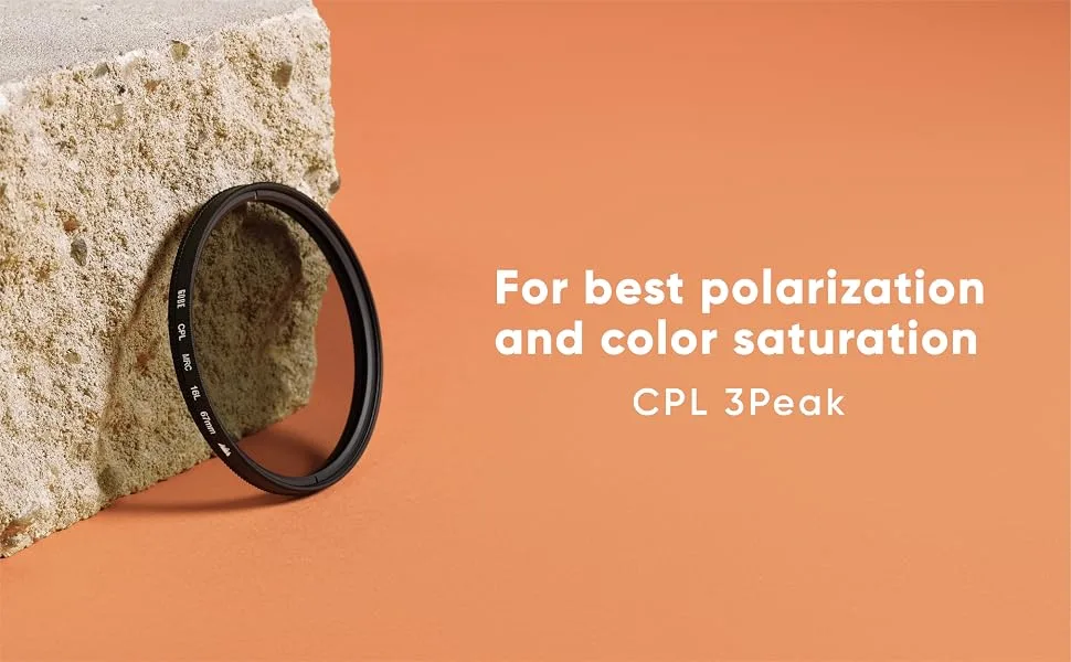 Gobe 62mm Circular Polarizing (CPL) Lens Filter (3Peak) - cpl, cpl filter, cpl filters, polariser, polarising filter, polarization, polarizer, polarizing