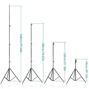 HYJ-INC 10ft x 8.5ft Adjustable Photography Backdrop Support System Photo Video Studio Muslin Background Stand Kit with Carry Bag - product information 3