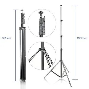HYJ-INC 10ft x 8.5ft Adjustable Photography Backdrop Support System Photo Video Studio Muslin Background Stand Kit with Carry Bag - product information 5
