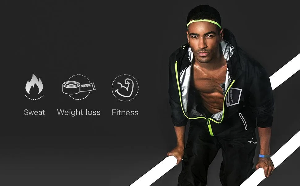 HOTSUIT Sauna Suit Men Anti Rip Boxing Sweat Suits Exercise Workout Jacket Black Jacket & Pants 3X-Large - product information 11