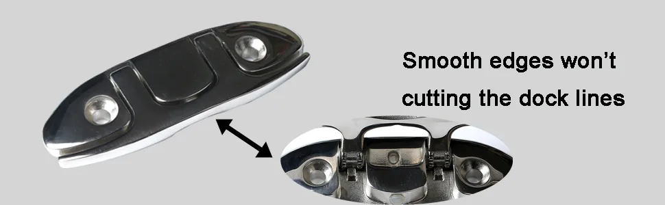 MX 4-1/2" Boat Folding Cleat Marine Dock Cleats Flip Up Boat Cleats Stainless Steel with Fastener Pack of 4 Silver,4pcs - product information 9