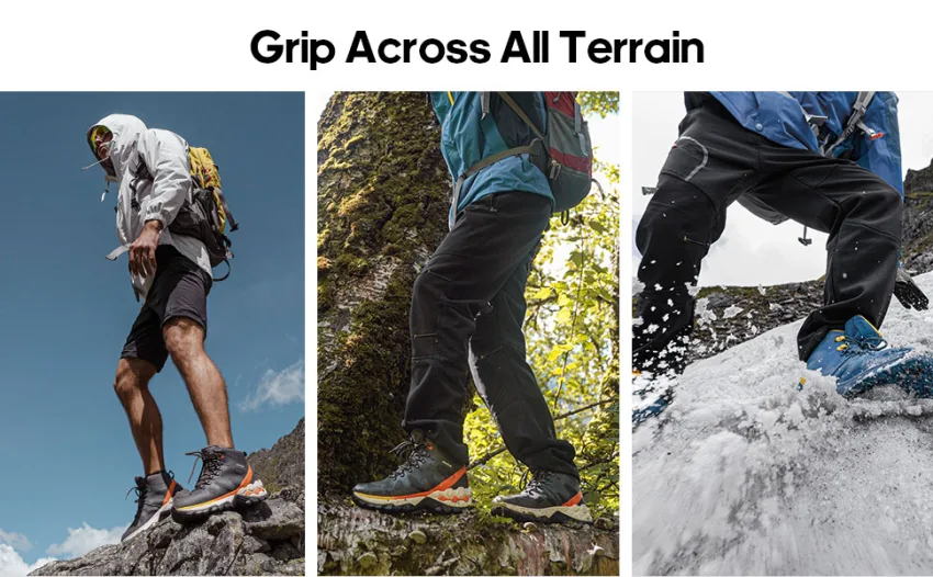 NORTIV 8 Polar Bear Series Men's Extra Grip Waterproof Trekking Hiking Boots 13 Black - product information 22