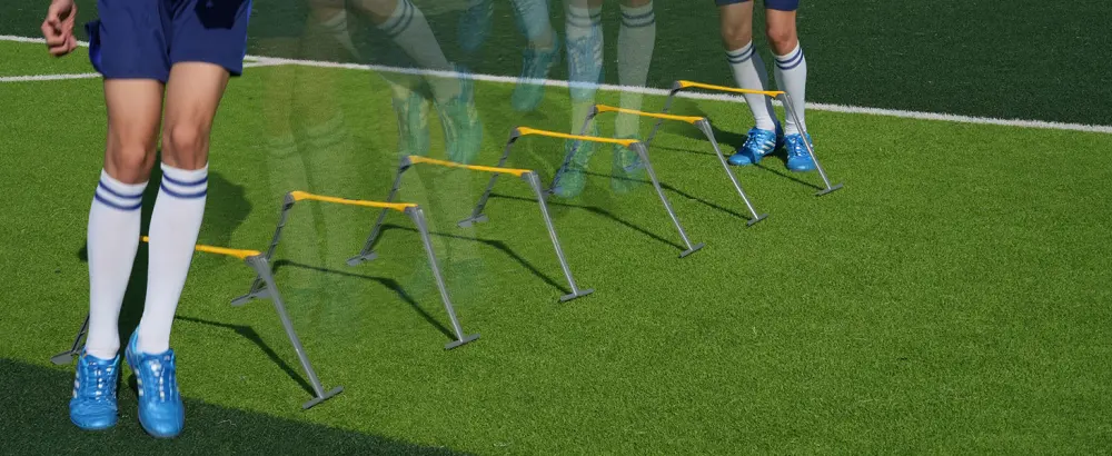 PodiuMax Portable Height Adjustable Sports Training Hurdle, Lightweight, Innovative Foldable Design, Collapsible Safe, 6 per Pack - JUMP