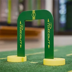 PuttOut Putting Mirror Trainer and Alignment Gate Yellow/Green - Putting Gate