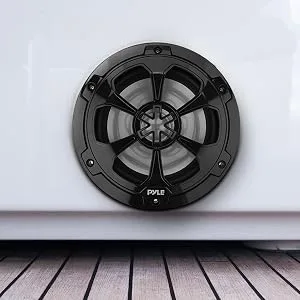 Pyle 6.5" Marine Speakers, 2-Way Coaxial/Component Waterproof Speakers, 240 Watt Butyl Surround Sound and Surface Mount Capability - Black Pair - Pyle 6.5