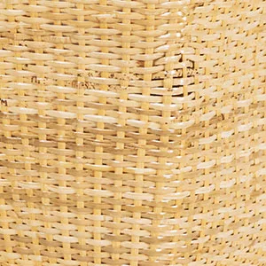 Retrospec Bicycles Cane Woven Rectangular Toto Basket with Authentic Leather Straps and Brass Buckles Dark Stain - Retrospec Toto Basket