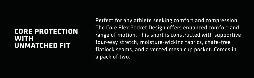 Shock Doctor (2 Pack) Compression Shorts Briefs with Bio-Flex Protective Cup. Mens / Youth Baseball, Hockey, Lacrosse etc Adult Small - Compression short with cup